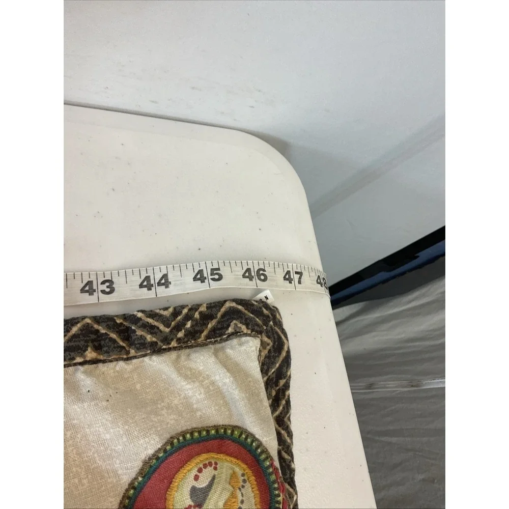Pottery Barn  Aldo Pumpkin Fall earth tones Cotton Table Throw 48‎ x 46
